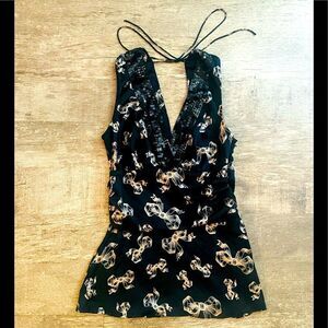 Women’s Bebe Sequin Bow Top Size XS